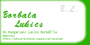 borbala lukics business card